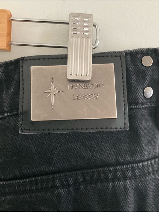 Men’s Divine Void Archangel Black Baggy Jeans, Sz 38 - Picture 7 of 14